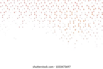Light Orange vector pattern with Digit symbols. Abstract illustration with colored algebra signs. The pattern can be used for ad, booklets, leaflets of education.