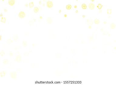 Light Orange vector pattern with fresh ingredients. Colorful decorative design of snacks in doodle style. Pattern for menu of cafes, bars, restaurants.