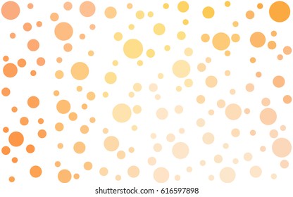 Light Orange vector pattern of geometric circle shapes. Colorful mosaic banner. Geometric background with colored disks.