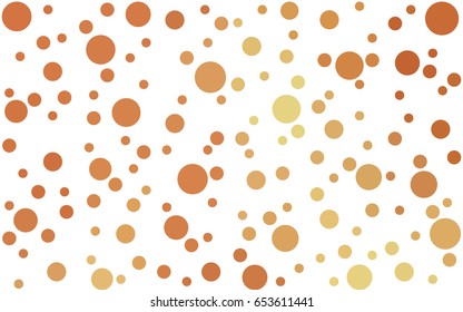 Light Orange vector pattern of geometric circle shapes. Colorful mosaic banner. Geometric background with colored disks.