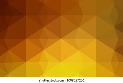 Light Orange vector pattern with gradient triangles. Creative geometric illustration in Origami style with gradient. The template for cell phone's backgrounds.