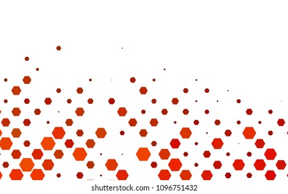 Light Orange vector pattern. Hexagonal template. Geometric sample. Repeating hexagon shapes. Brand-New texture for your design. Pattern can be used for background