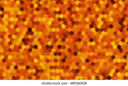 Light Orange vector pattern. Hexagonal template. Geometric sample. Repeating hexagon shapes. Brand-New texture for your design. Pattern can be used for background