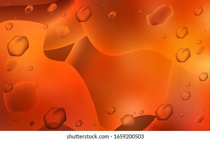 Light Orange vector pattern with lamp shapes. Glitter abstract illustration with wry lines. Brand-new design for your ads, poster, banner.