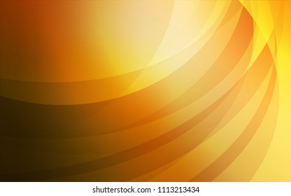 Light Orange vector pattern with lava shapes. Glitter abstract illustration with wry lines. Pattern for your business design.