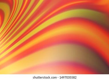 Light Orange vector pattern with lava shapes. Modern gradient abstract illustration with bandy lines. Marble design for your web site.