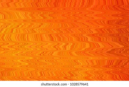 Light Orange vector pattern with lines, ovals. Blurred geometric sample with gradient bubbles.  The template for cell phone backgrounds.