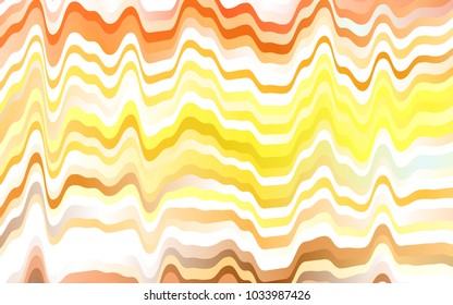 Light Orange vector pattern with lines, ovals. A vague circumflex abstract illustration with gradient. New composition for your brand book.