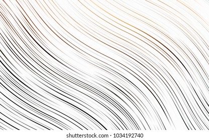 Light Orange vector pattern with lines, ovals. Creative illustration in halftone marble style with gradient. Pattern for your business design.