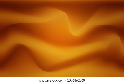 Light Orange vector pattern with lines, ovals. A completely new color illustration in marble style. The best blurred design for your business.