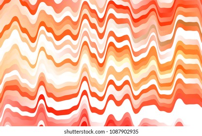 Light Orange vector pattern with lines, ovals. Colorful abstract illustration with gradient lines. The template for cell phone backgrounds.
