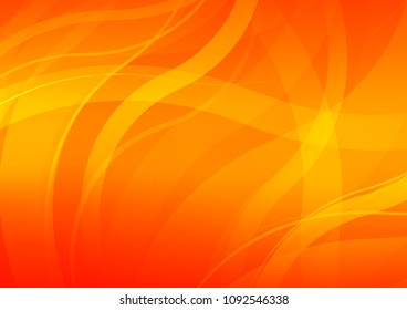 Light Orange vector pattern with lines, ovals. A vague circumflex abstract illustration with gradient. Brand new design for your ads, poster, banner.