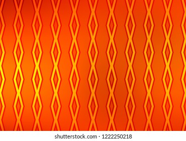 Light Orange vector pattern with lines, rectangles. Colorful lines, squares on abstract background with gradient. Pattern for ads, posters, banners.