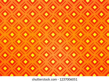 Light Orange vector pattern with lines, rectangles. Colorful illustration with lines, cubes on abstract template. Smart design for your business advert.