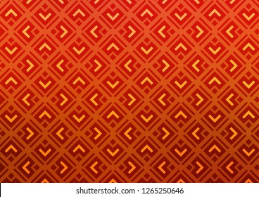 Light Orange vector pattern with lines, rectangles. Modern geometric abstract illustration with lines, squares. Pattern for ads, posters, banners.