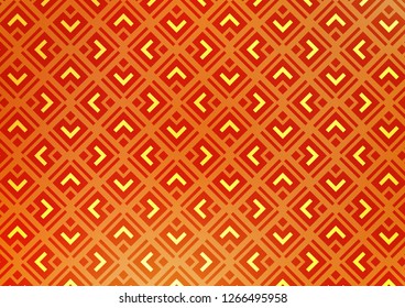 Light Orange vector pattern with lines, rectangles. Modern geometric abstract illustration with lines, squares. Pattern for ads, posters, banners.