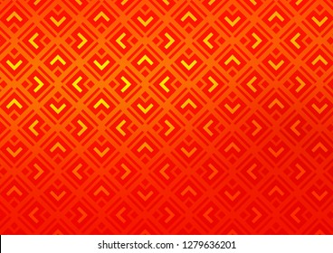 Light Orange vector pattern with lines, rectangles. Modern geometric abstract illustration with lines, squares. Smart design for your business advert.