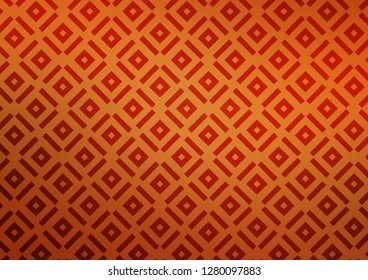 Light Orange vector pattern with lines, rectangles. Colorful illustration with lines, cubes on abstract template. Pattern for business booklets, leaflets.