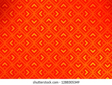 Light Orange vector pattern with lines, rectangles. Glitter abstract illustration with colorful lines, rhombuses. Pattern for ads, posters, banners.