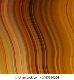 Light Orange vector pattern with lines. Colorful illustration in abstract style with bent lines. Template for your UI design.