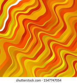 Light Orange vector pattern with lines. Colorful illustration in circular style with lines. Pattern for business booklets, leaflets