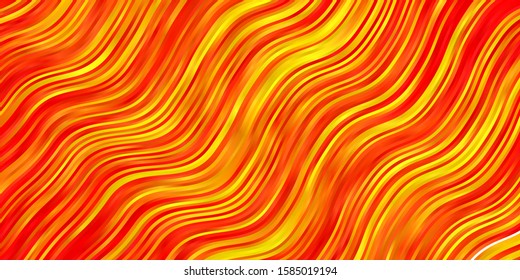Light Orange vector pattern with lines. Colorful illustration in abstract style with bent lines. Pattern for websites, landing pages.
