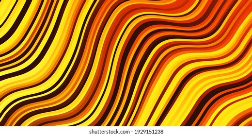 Light Orange vector pattern with lines. Colorful illustration in abstract style with bent lines. Pattern for booklets, leaflets.