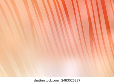 Light Orange vector pattern with lines. Glitter abstract illustration with wry lines. New composition for your brand book.