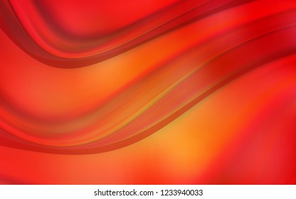 Light Orange vector pattern with liquid shapes. Shining illustration, which consist of blurred lines, circles. A completely new memphis design for your business.