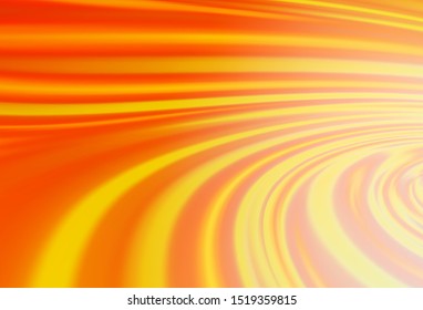 Light Orange vector pattern with liquid shapes. A sample with blurred bubble shapes. The best blurred design for your business.