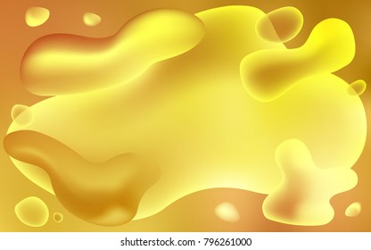 Light Orange vector pattern with liquid shapes. Creative geometric illustration in memphis style with gradient. Pattern for your business design.