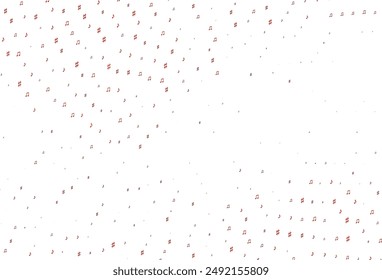 Light Orange vector pattern with music elements. Abstract illustration with colorful symbols of melody. Pattern for festival leaflets.