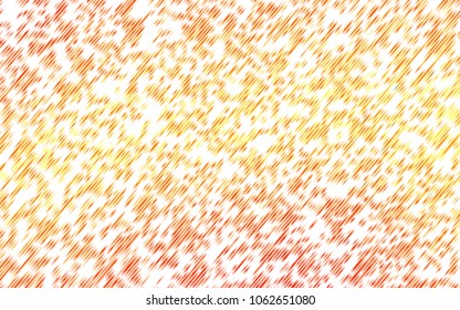 Light Orange vector pattern with narrow lines. Glitter abstract illustration with colored sticks. Best design for your ad, poster, banner.