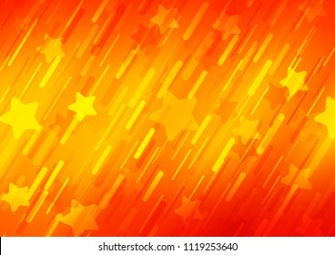 Light Orange vector pattern with narrow lines. Blurred decorative design in simple style with lines. Smart design for your business advert.