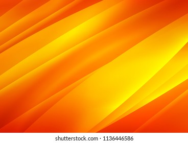 Light Orange vector pattern with narrow lines. Decorative shining illustration with lines on abstract template. The pattern can be used as ads, poster, banner for commercial.