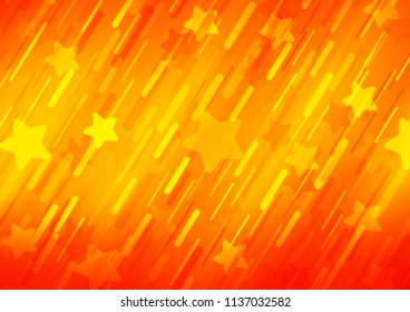 Light Orange vector pattern with narrow lines. Lines on blurred abstract background with gradient. Smart design for your business advert.