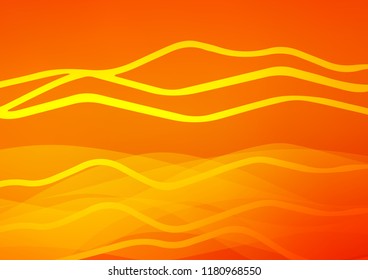 Light Orange vector pattern with narrow lines. Decorative shining illustration with lines on abstract template. Smart design for your business advert.