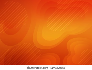 Light Orange vector pattern with narrow lines. Glitter abstract illustration with colored sticks. The pattern can be used for busines ad, booklets, leaflets