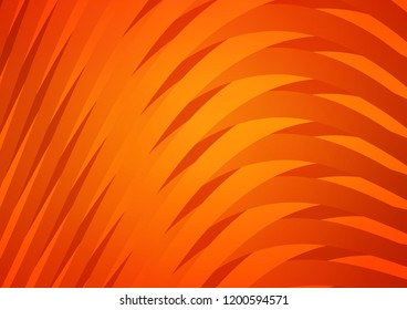 Light Orange vector pattern with narrow lines. Decorative shining illustration with lines on abstract template. The pattern can be used as ads, poster, banner for commercial.