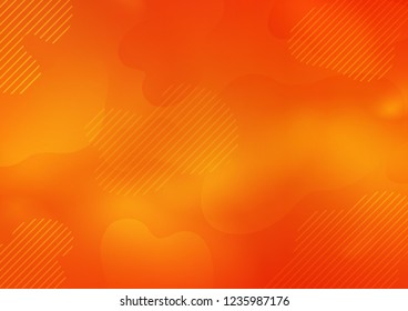 Light Orange vector pattern with narrow lines. Lines on blurred abstract background with gradient. Smart design for your business advert.