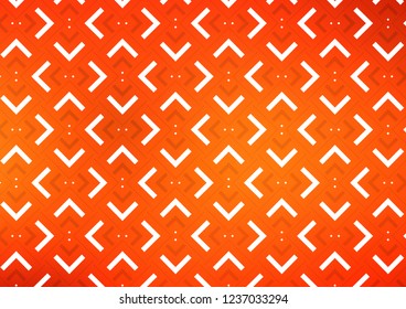 Light Orange vector pattern with narrow lines. Glitter abstract illustration with colored sticks. The pattern can be used as ads, poster, banner for commercial.