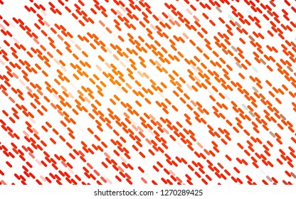 Light Orange vector pattern with narrow lines. Shining illustration with lines on abstract template. Best design for your ad, poster, banner.