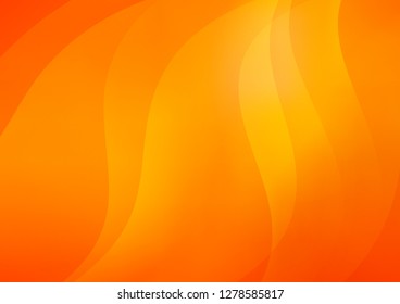 Light Orange vector pattern with narrow lines. Decorative shining illustration with lines on abstract template. Smart design for your business advert.
