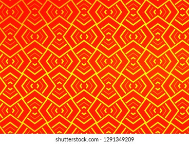 Light Orange vector pattern with narrow lines. Shining colored illustration with narrow lines. Backdrop for TV commercials.