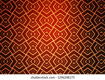 Light Orange vector pattern with narrow lines. Shining illustration with lines on abstract template. Pattern for websites, landing pages.