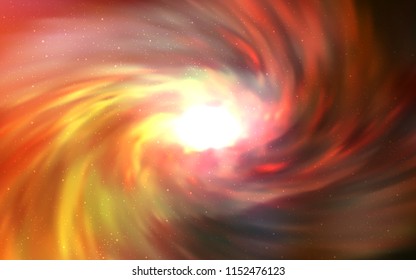 Light Orange vector pattern with night sky stars. Modern abstract illustration with Big Dipper stars. Pattern for futuristic ad, booklets.