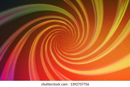 Light Orange vector pattern with night sky stars. Shining illustration with sky stars on abstract template. Smart design for your business advert.