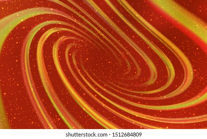 Light Orange vector pattern with night sky stars. Glitter abstract illustration with colorful cosmic stars. Best design for your ad, poster, banner.