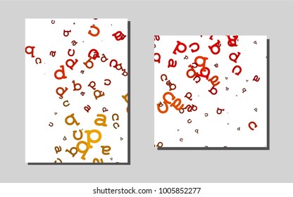 Light Orange vector pattern for posters. Blurred decorative design in abstract style with textbox. New design for a poster, banner of your website.