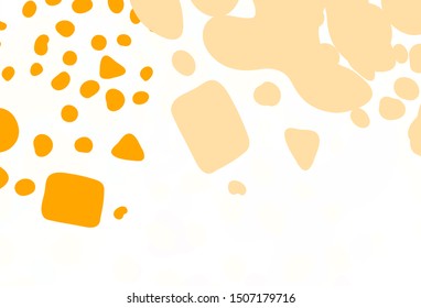 Light Orange vector pattern with random forms. Simple colorful illustration with abstract gradient shapes. Modern design for your business card.